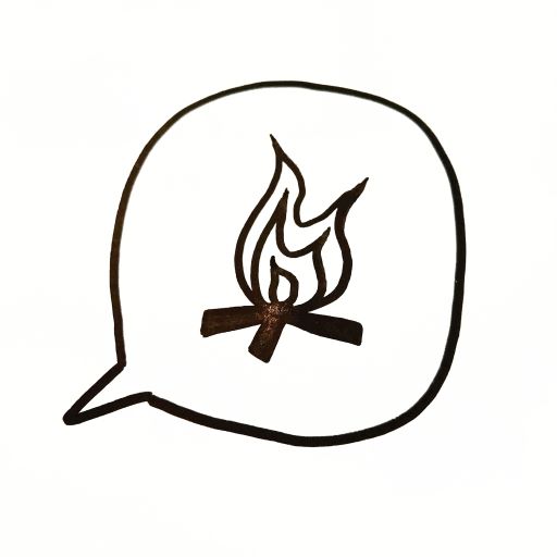 Zakelijk tekenen symbolen motiveren vuurtje branden motiverende gespreksvoering