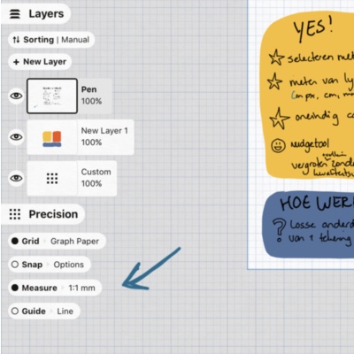 Tekenprogramma ipad visuele notulen maken visueel verslag teken app concepts meten instellen
